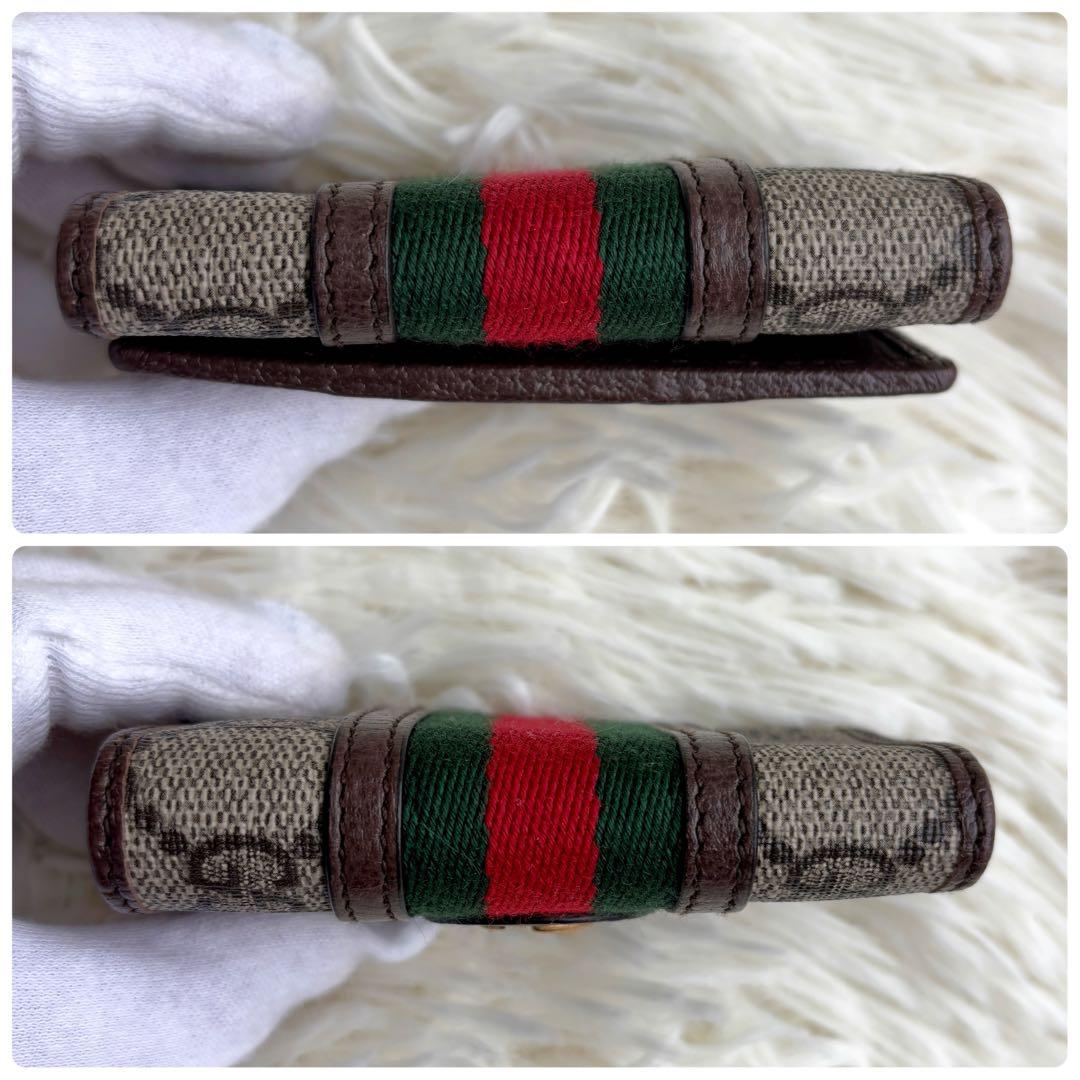 付属有 極美品 GUCCI 6連キーケース オフィディア シェリーライン gg柄