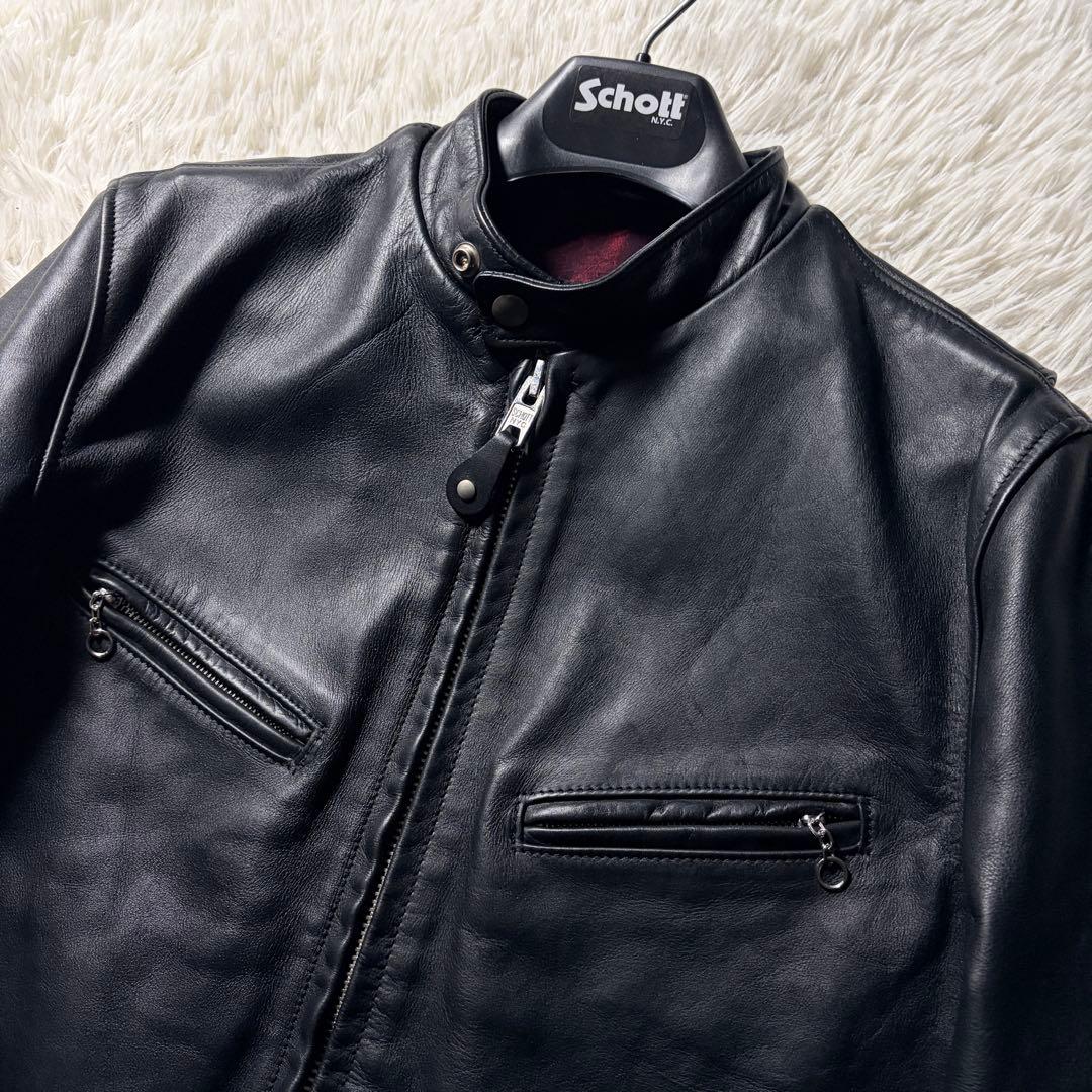 極美品■schott ライダースジャケット　シングル　641XX 7009　40