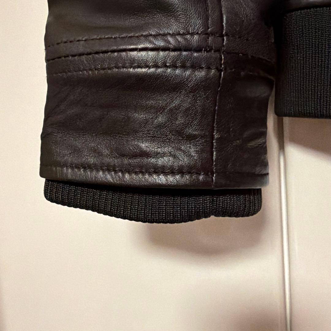 AKM Contemporary　レザー　ライダース　M ダークブラウン　美品