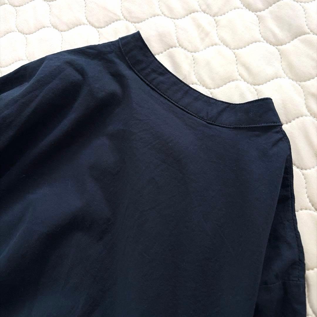 【美品】BEARDSLEY ギャザーワンピース　ネイビー　サイズ1