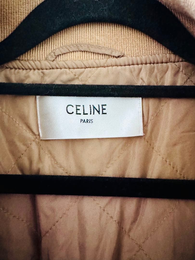 【極美品】CELINE セリーヌ キルティング ボンバージャケット テディ 50