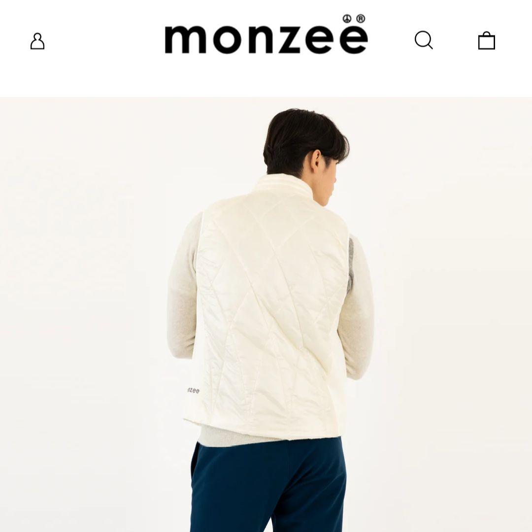 monzee モンジー 中綿ベスト サイド切替 メンズ ゴルフウェア