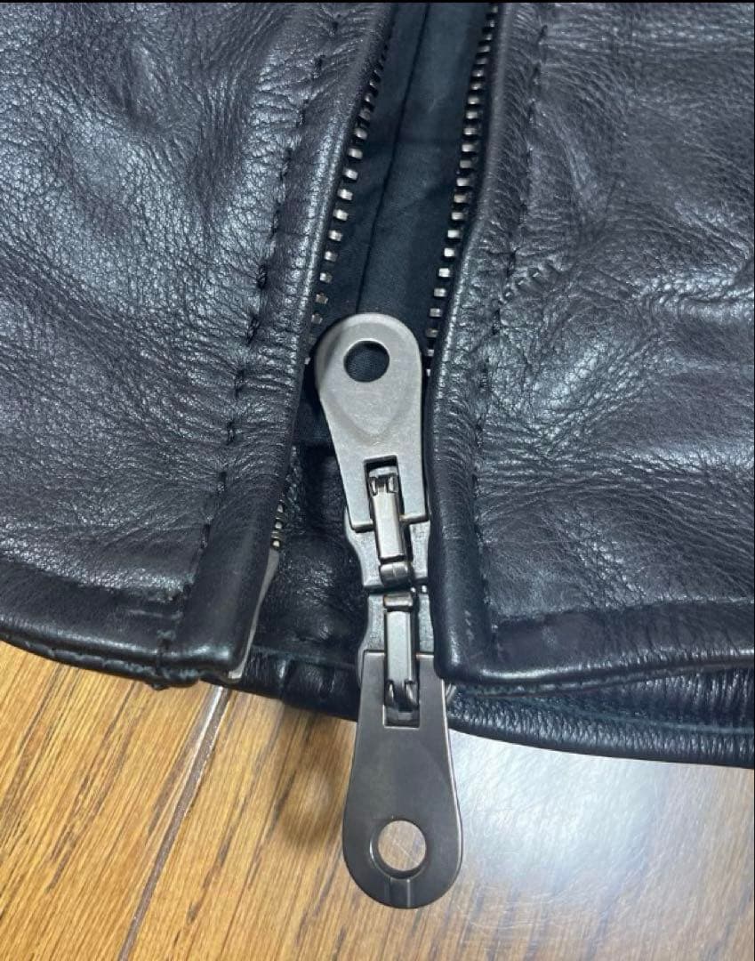 【美品】　ジュンハシモト　レザー　ライダース　ジャケット　4 L