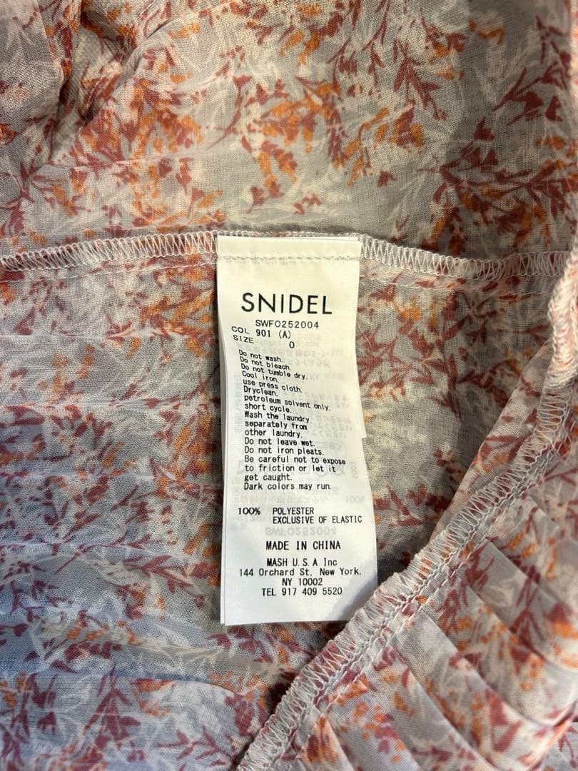snidel Sustainable20周年プリントワンピース