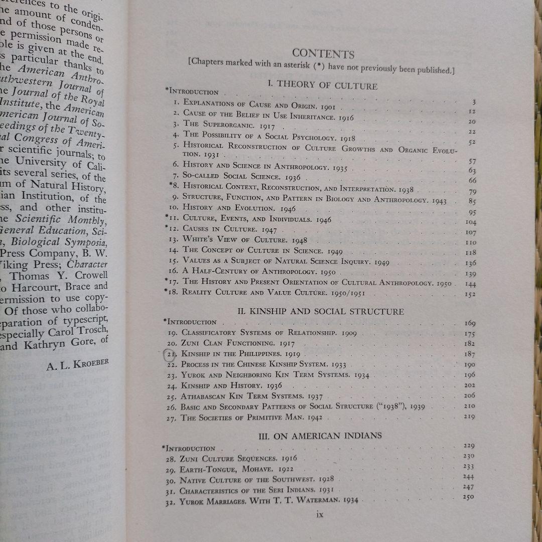 洋書 The Nature of Culture  A L kroeber