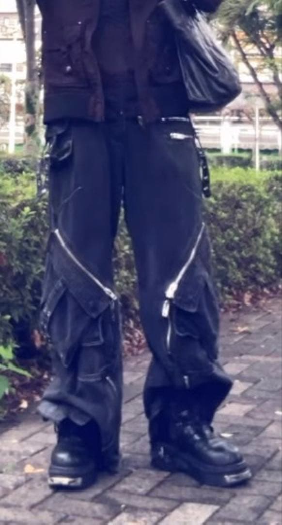 パンツ NO/FAITH STUDIOS BLACK HEAVY CARGO