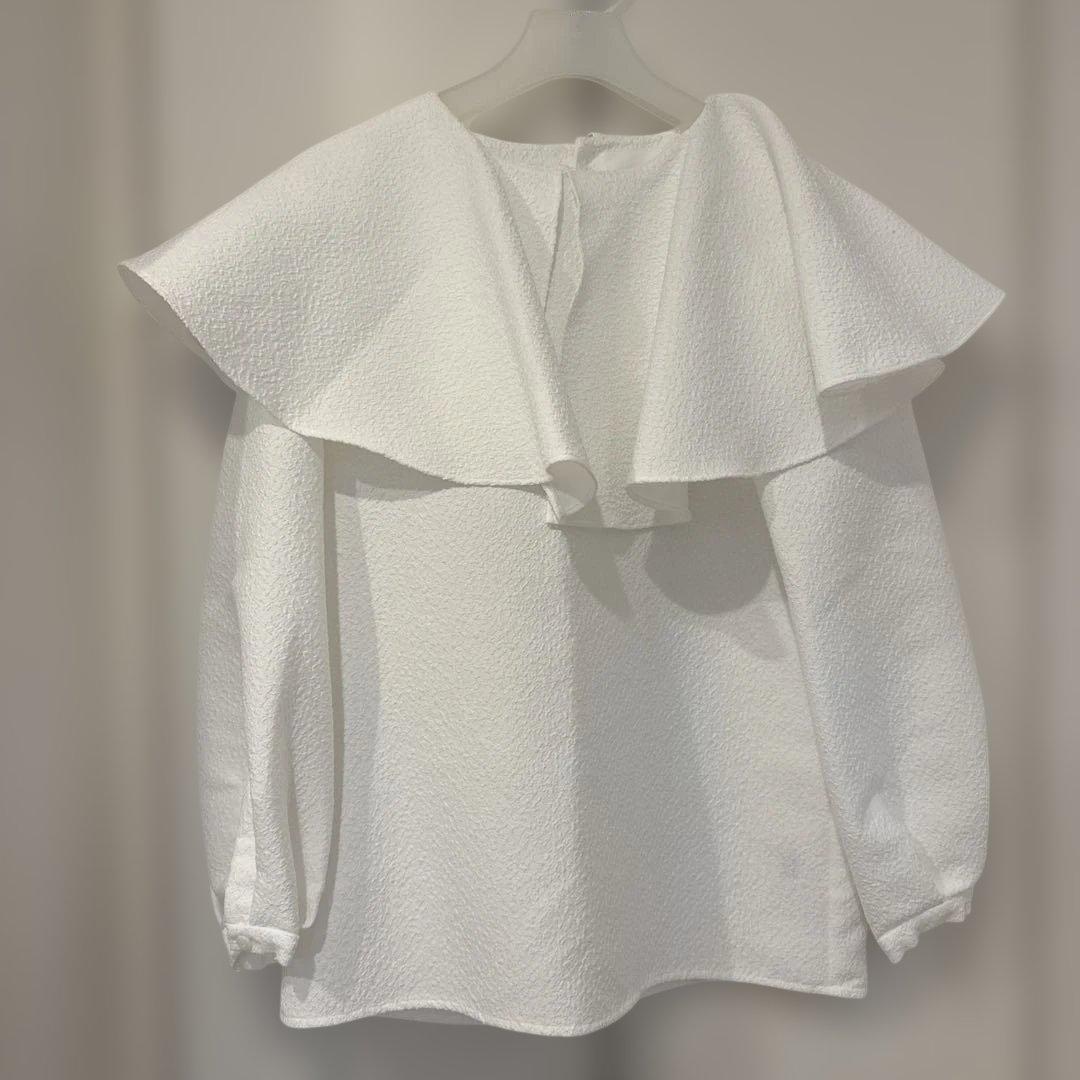 新品未使用　OHGA BIG COLLAR BLOUSE ホワイト