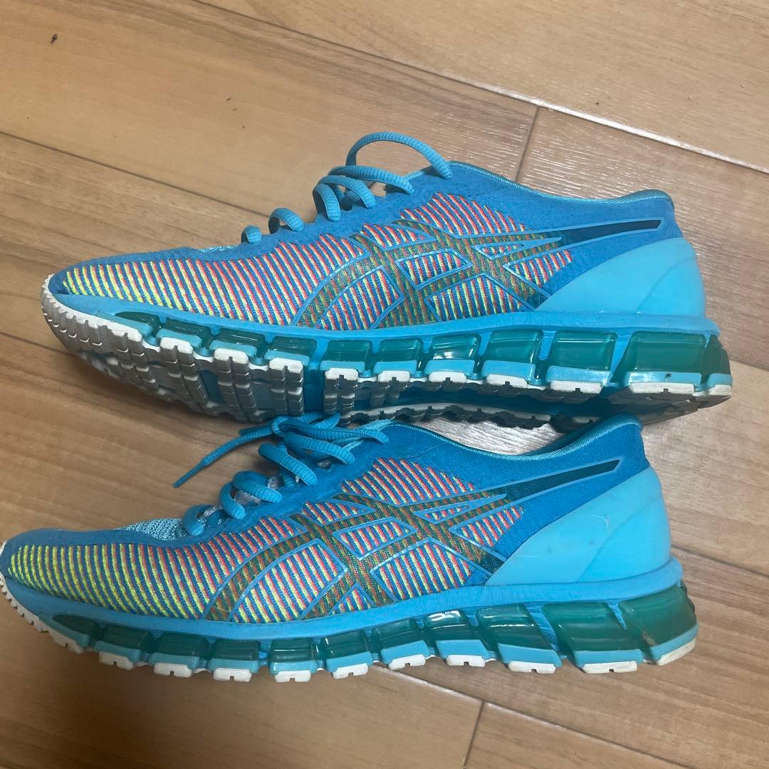 asics ランニングシューズ 青/緑
