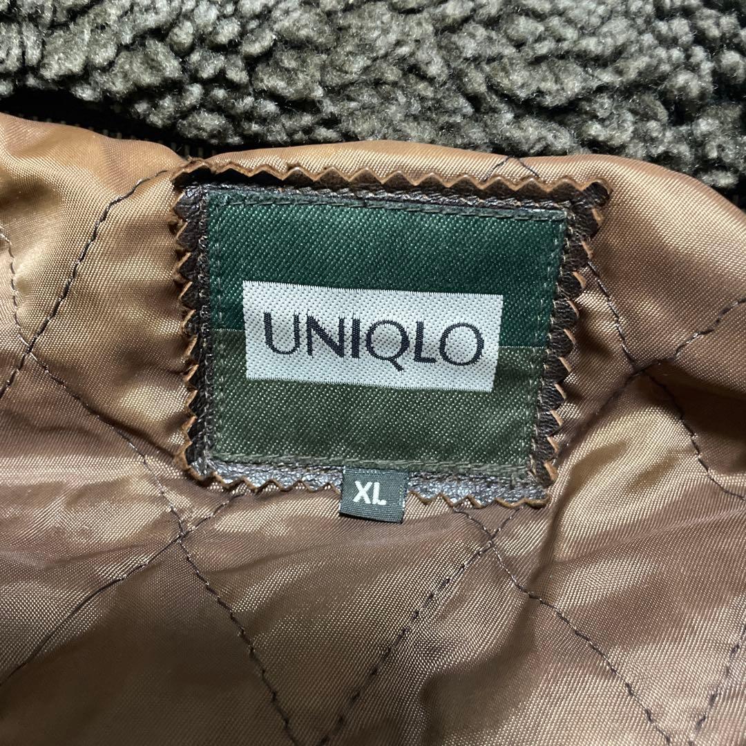 超希少✨90s OLD UNIQLO レザージャケット G1 2way ボアXL