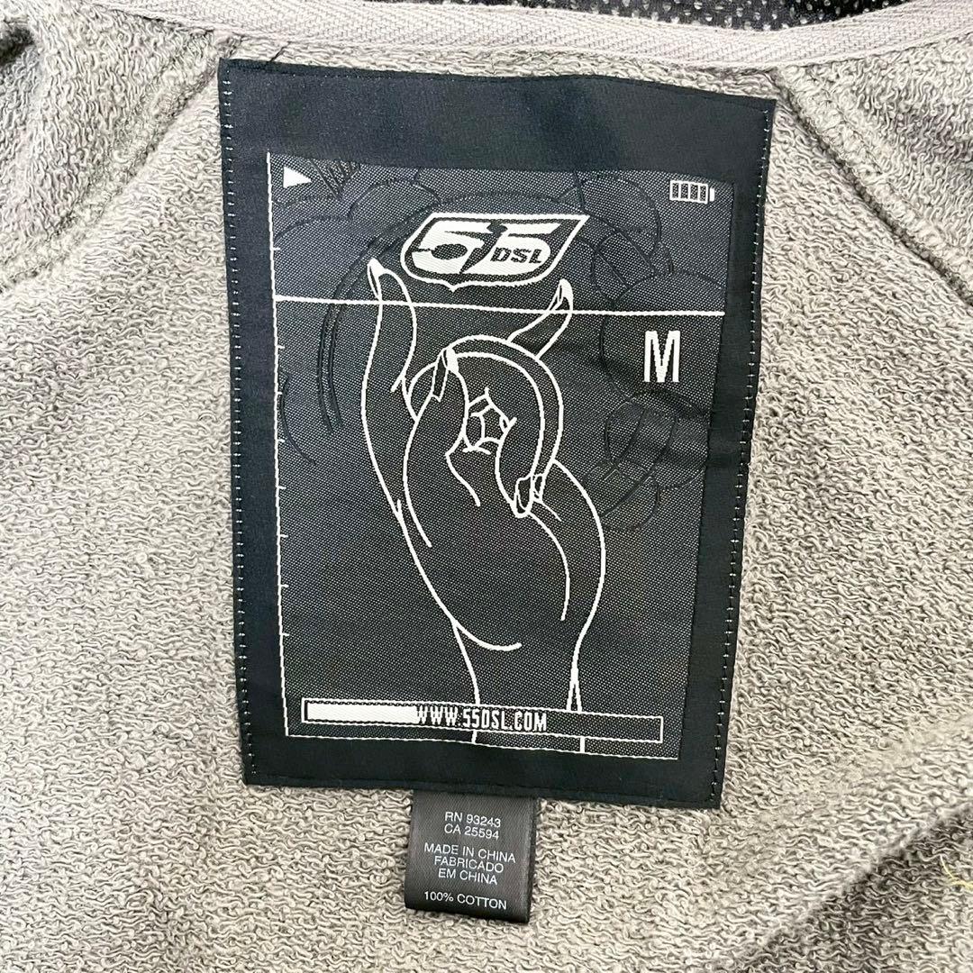 y2k❤️00s 55DSL DIESEL クロップド ハイネック ジップパーカー