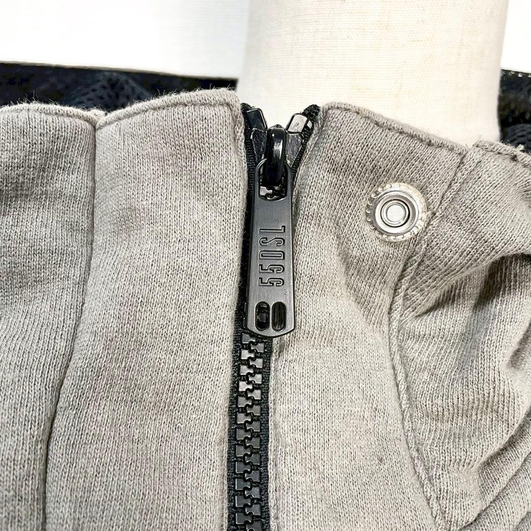 y2k❤️00s 55DSL DIESEL クロップド ハイネック ジップパーカー