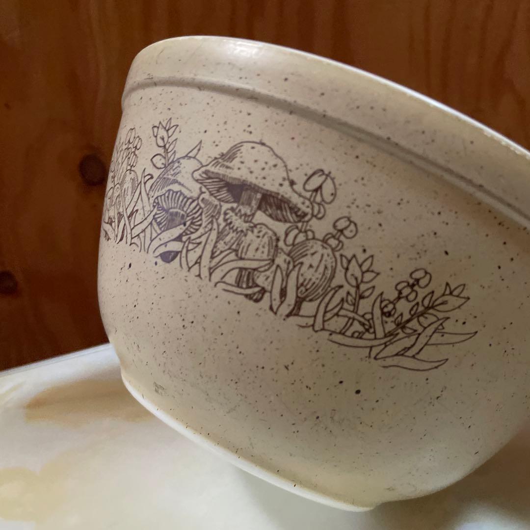 オールドパイレックス　pyrex ミキシングボウル　シンデレラボウル　きのこ