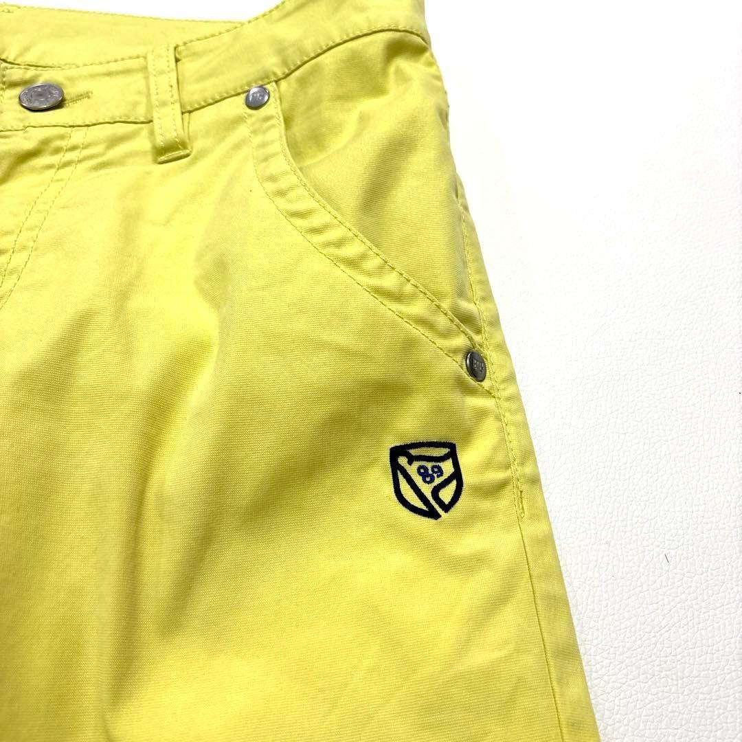 パーリーゲイツ　0/S ロングパンツ　イエロー系　バックロゴ　春夏　レディース
