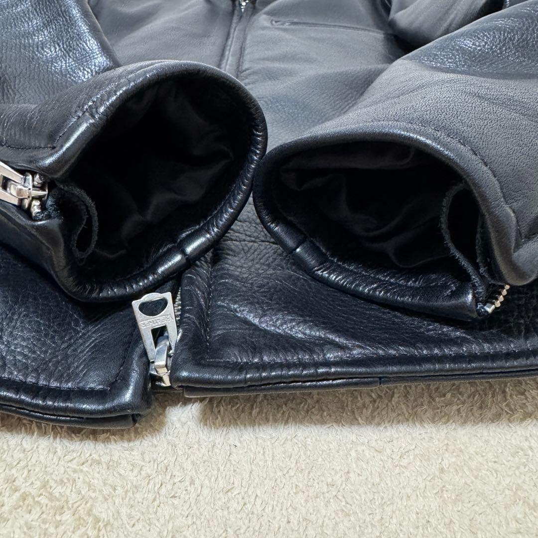 Y2LEATHER ワイツーレザーシングルライダースジャケット 黒38