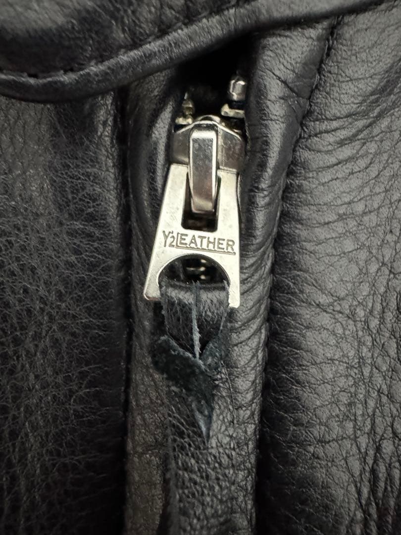 Y2LEATHER ワイツーレザーシングルライダースジャケット 黒38
