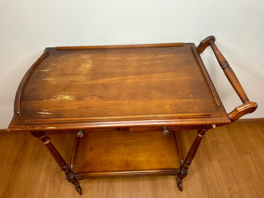 カリモク家具 コロニアル キッチンワゴン オールドカリモク