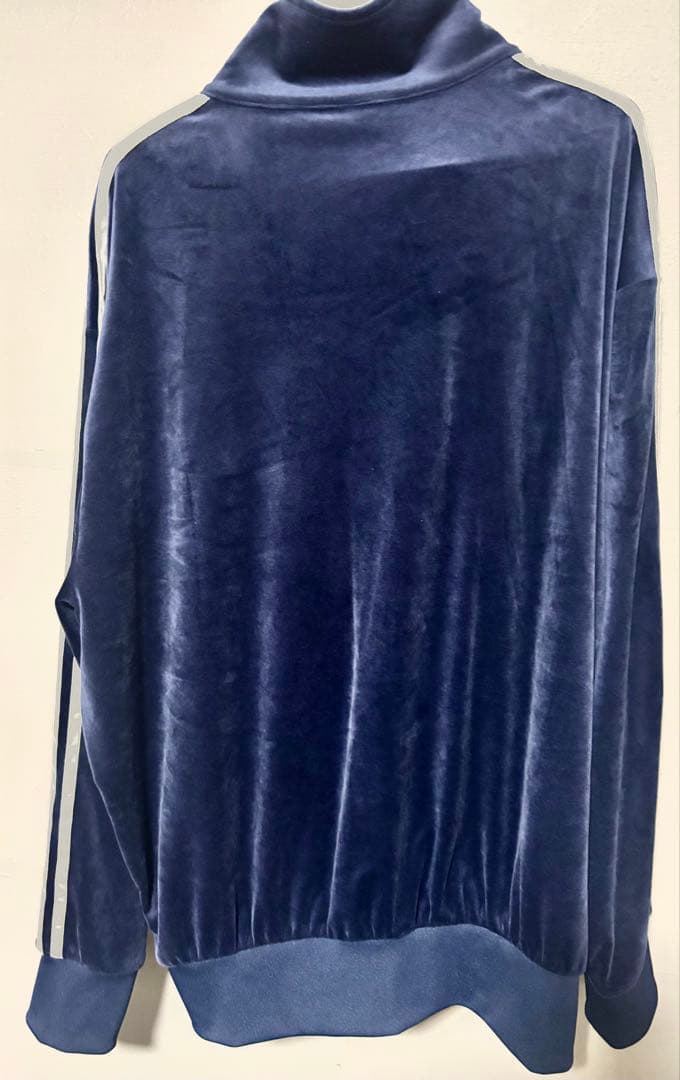 ブルー adidas ベロアトラックジャケット ファイヤーバード ブルー 3XL