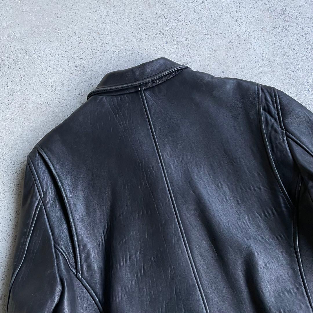 90s ヴィンテージ 古着 ラムレザー レザージャケット シングル