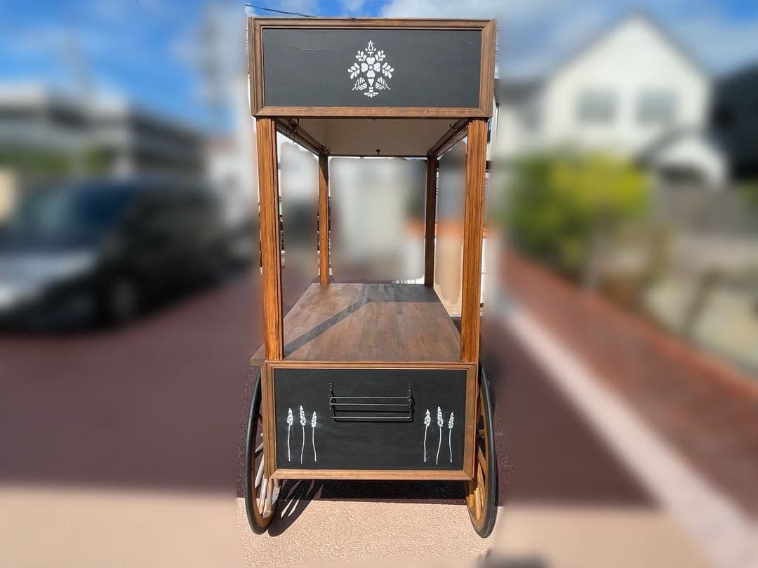 【上部のみ】木製 キッチンワゴン 屋台 マルシェ カントリースタイル