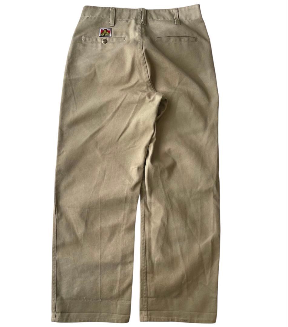 90s BEN DAVIS USA製 フリスコ パンツ ベージュ W32