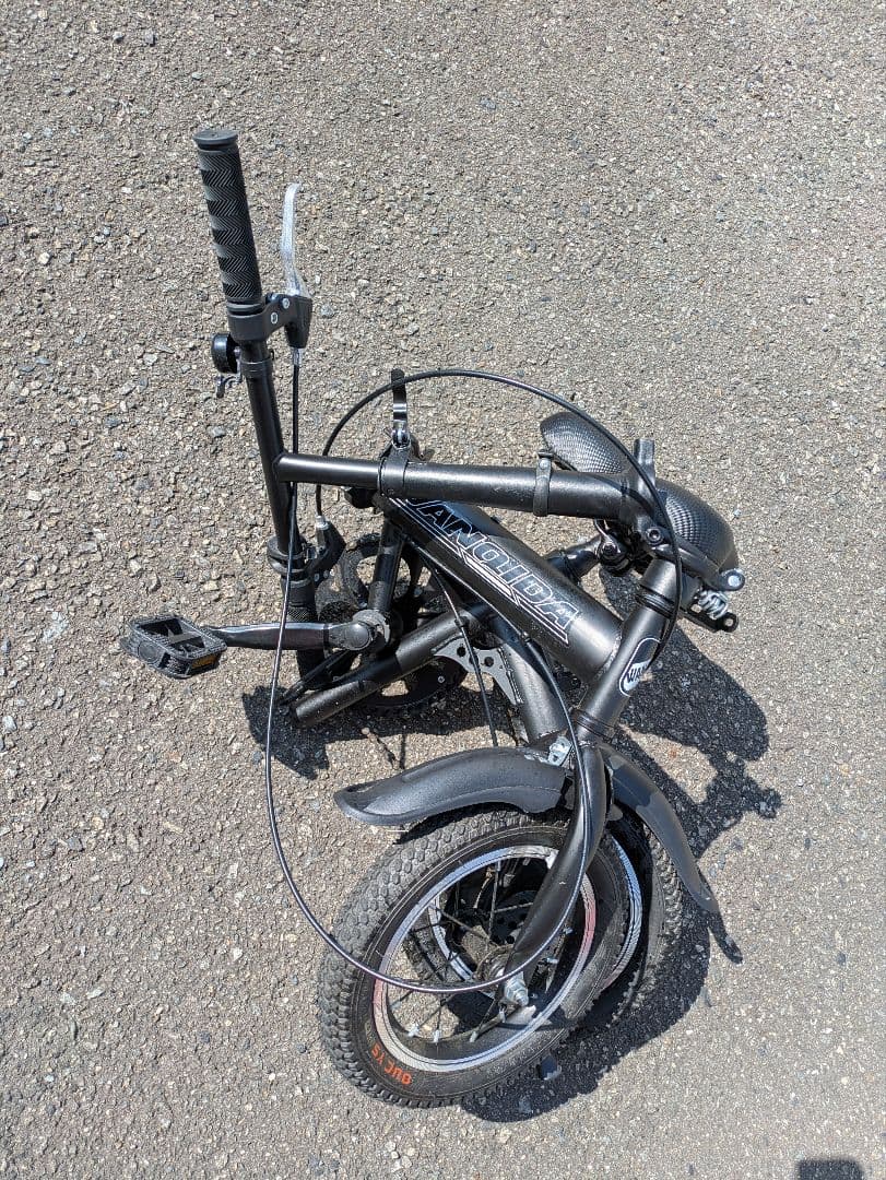 WANIDA 自転車 折りたたみ クロスバイク 12インチ 軽量 小型 ブラック