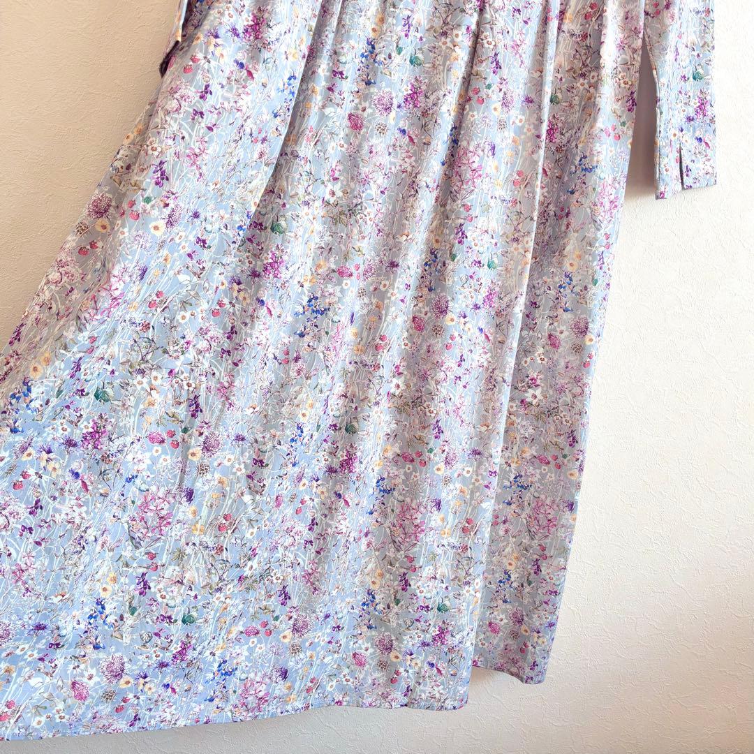 未使用 Crafted リバティ LIBERTY 花柄 ロングシャツワンピース