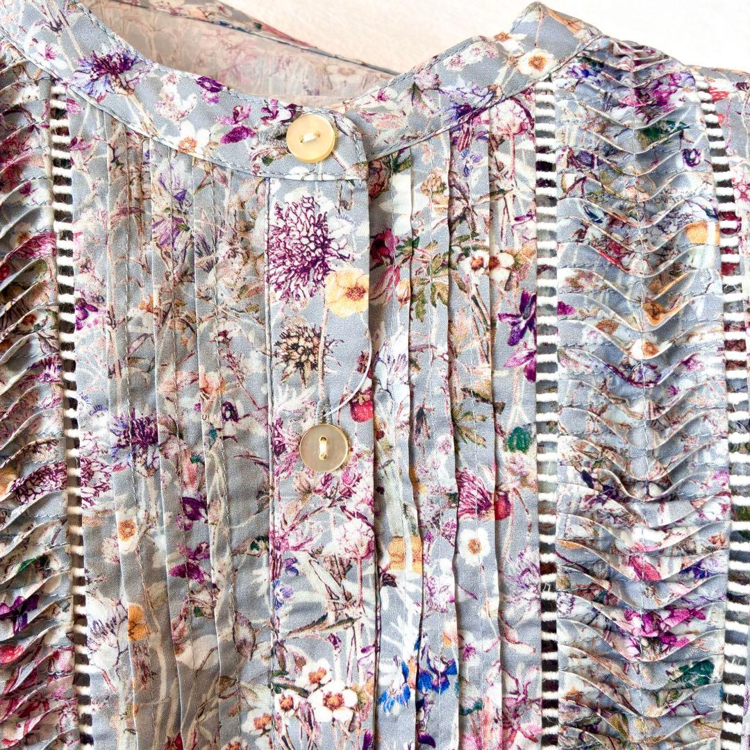 未使用 Crafted リバティ LIBERTY 花柄 ロングシャツワンピース
