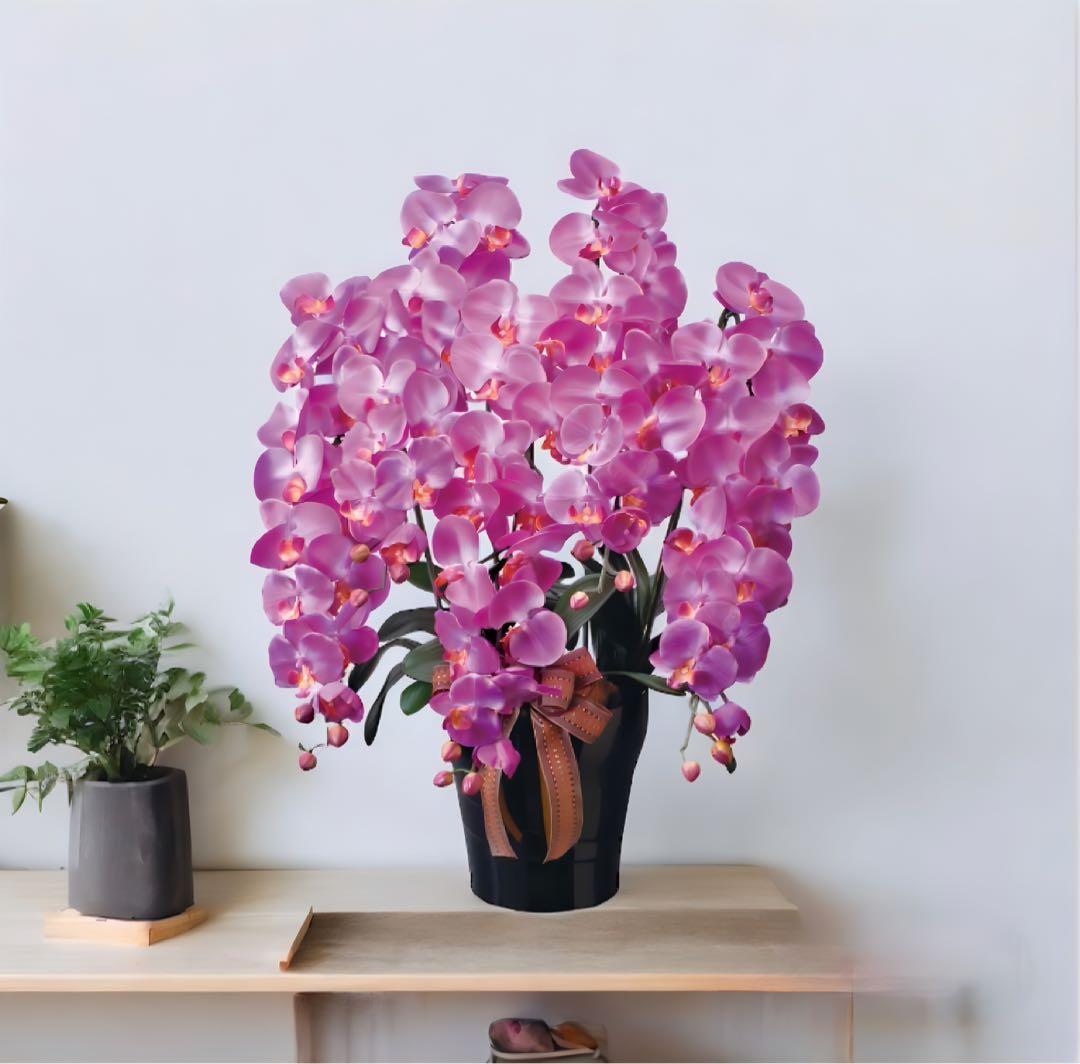光触媒　人工観葉植物　ウォールグリーン　フェイクグリーン　ロイヤル胡蝶蘭５本立L