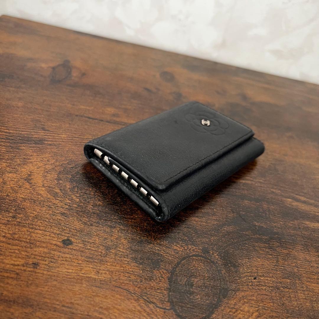CHANEL シャネル カメリア レザー キーケース