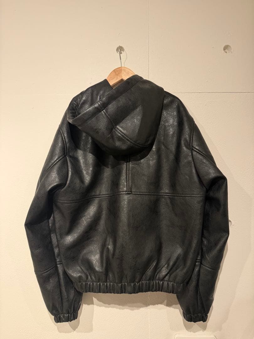 ZARA ザラ レザー フーデット ジャケット パーカー ブルゾン