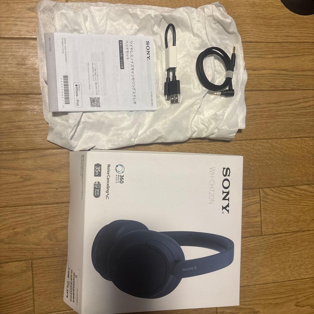 SONY ワイヤレスヘッドホン　WH-CH720N blue