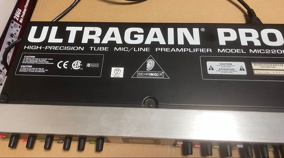 ULTRAGAIN PRO MIC2200 2ch 真空管 マイクプリアンプ