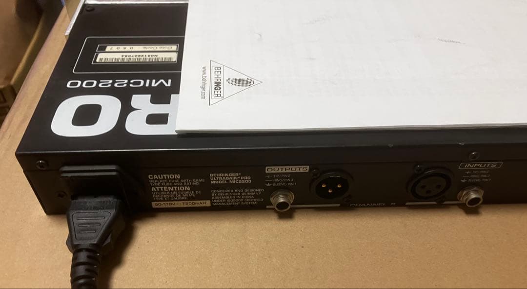 ULTRAGAIN PRO MIC2200 2ch 真空管 マイクプリアンプ