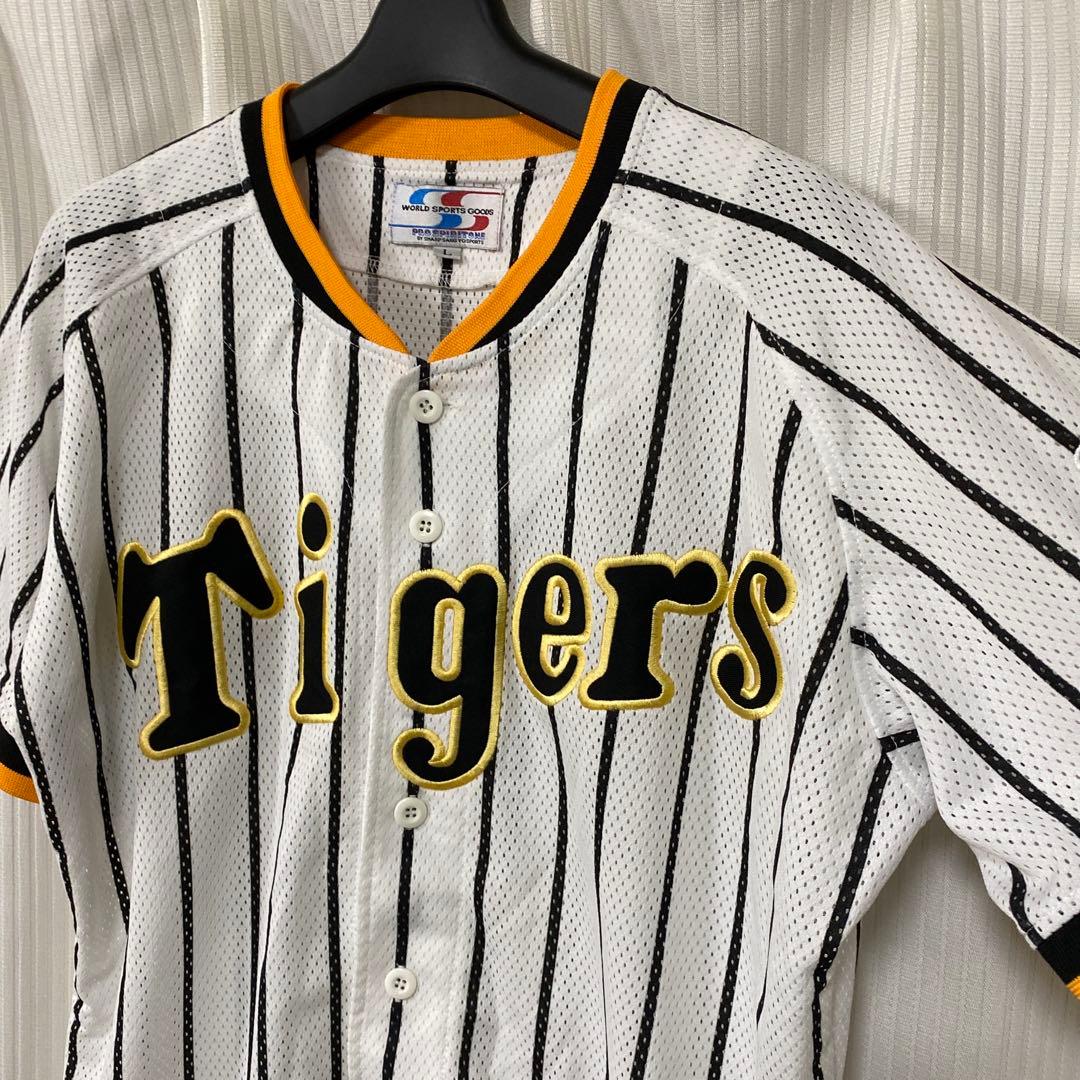 美品 阪神タイガース復刻ユニフォーム　シャープ産業 背番号なし無地L 90年