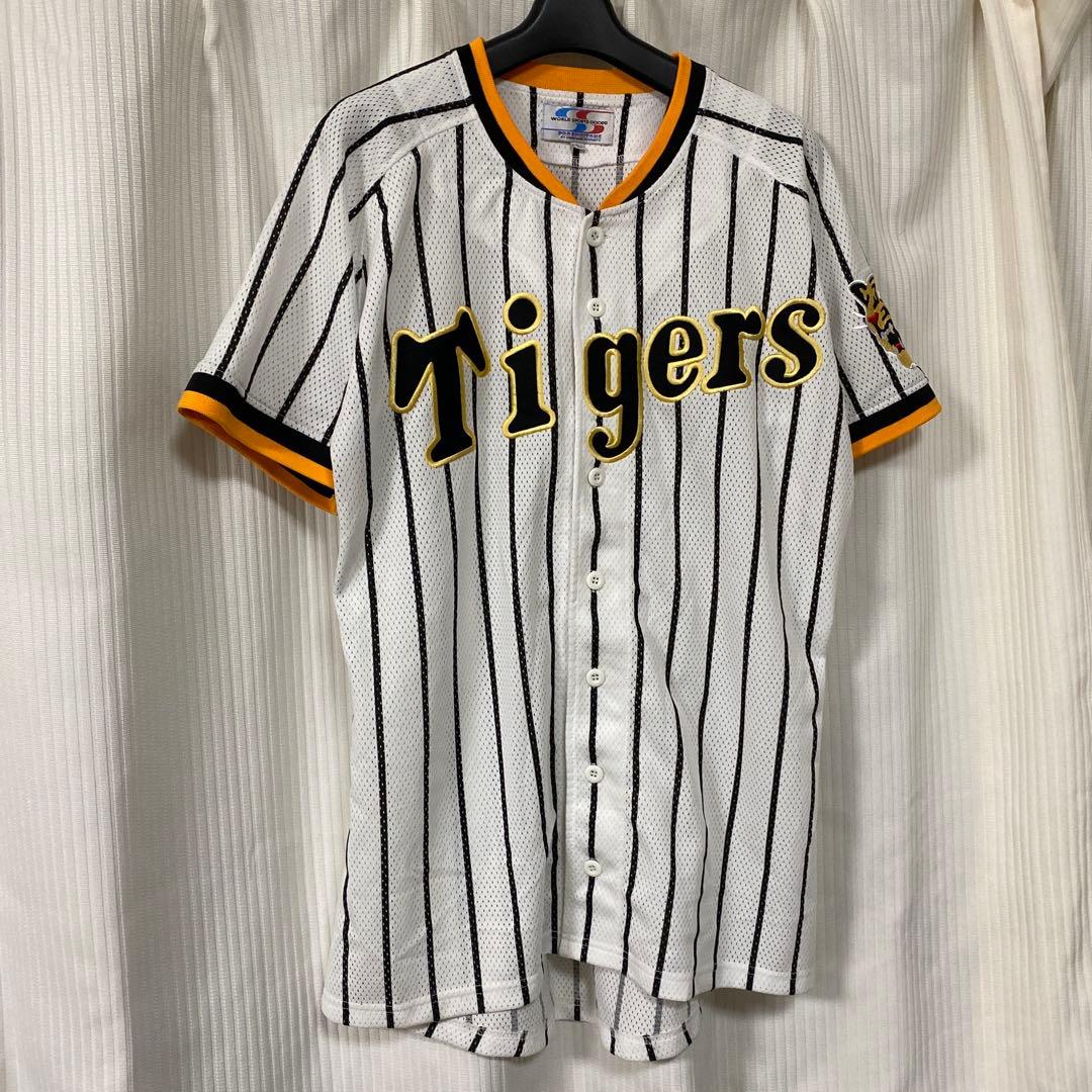 美品 阪神タイガース復刻ユニフォーム　シャープ産業 背番号なし無地L 90年