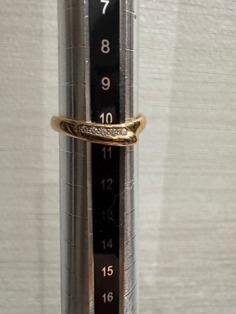Nat☆ティファニー オープン ハート バンドリング 10号 18K