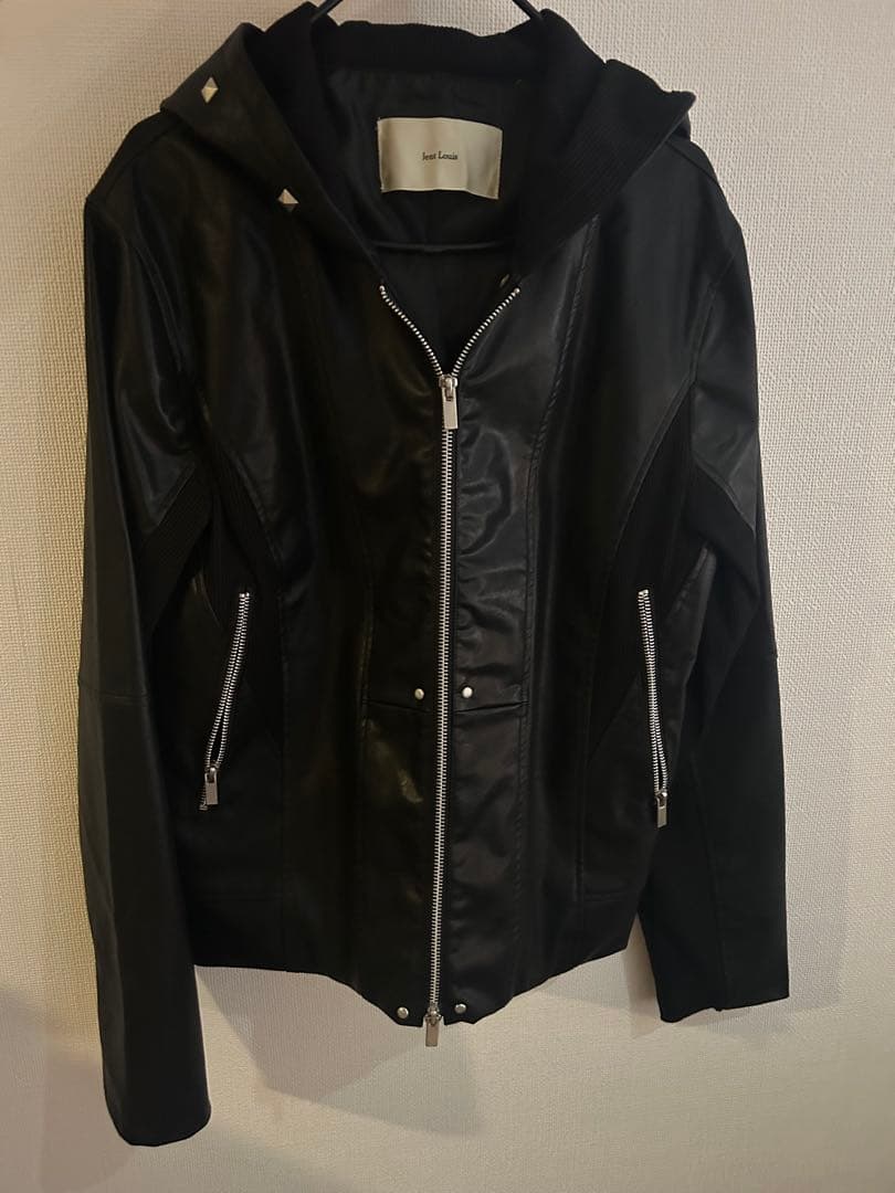 Jentlouis Leather Hooded Jacket Mサイズ