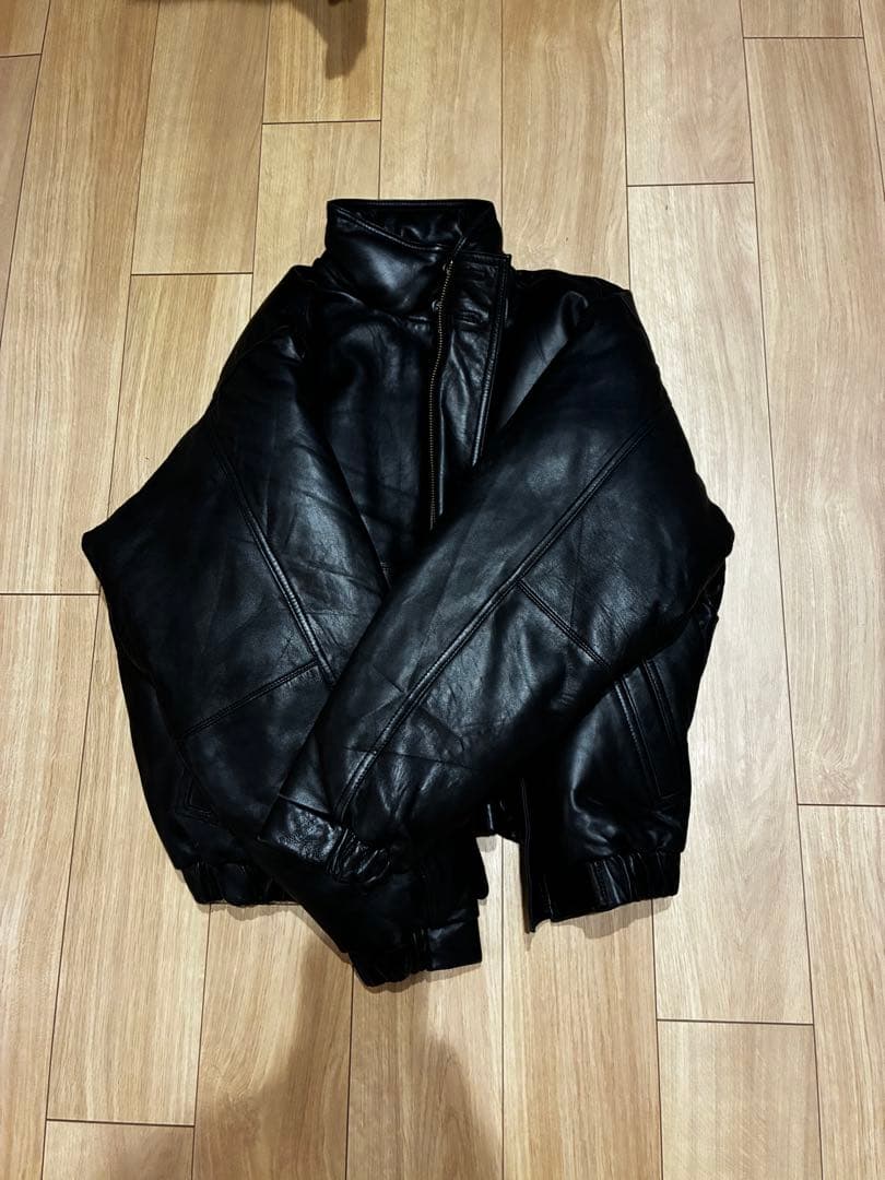 90年代 Eddie Bauer エディバウアー レザー ダウンジャケット