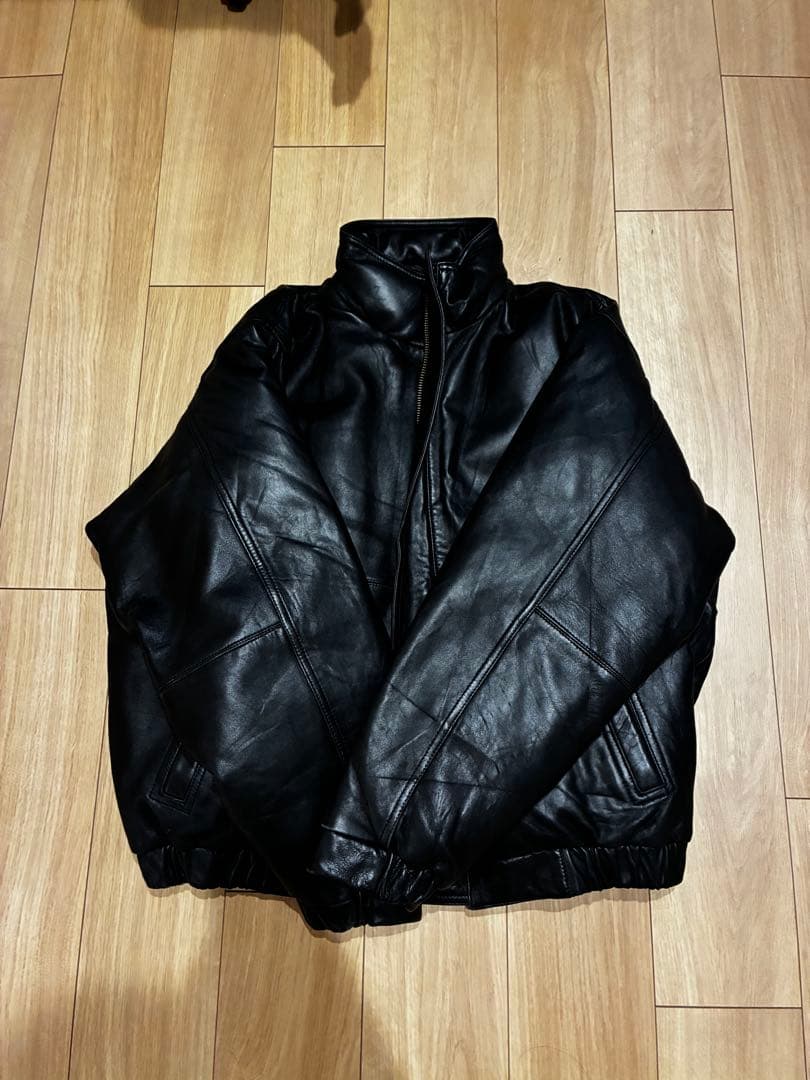 90年代 Eddie Bauer エディバウアー レザー ダウンジャケット