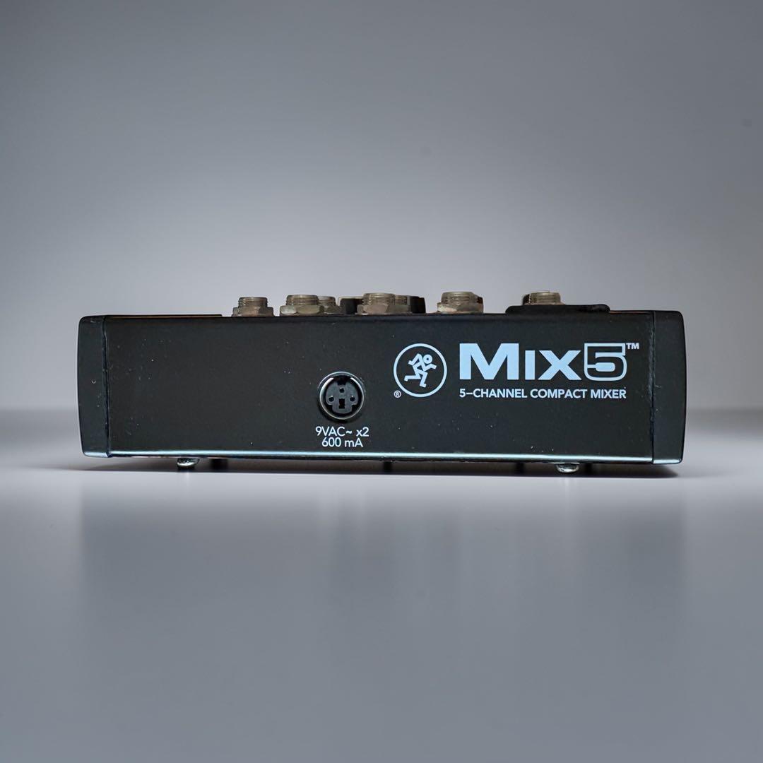 Mackie Mix5 5チャンネルコンパクトミキサー 電源ケーブル付