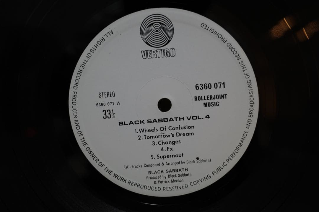 black sabbth vol.4 6360071 美盤 LP ブラックサバス