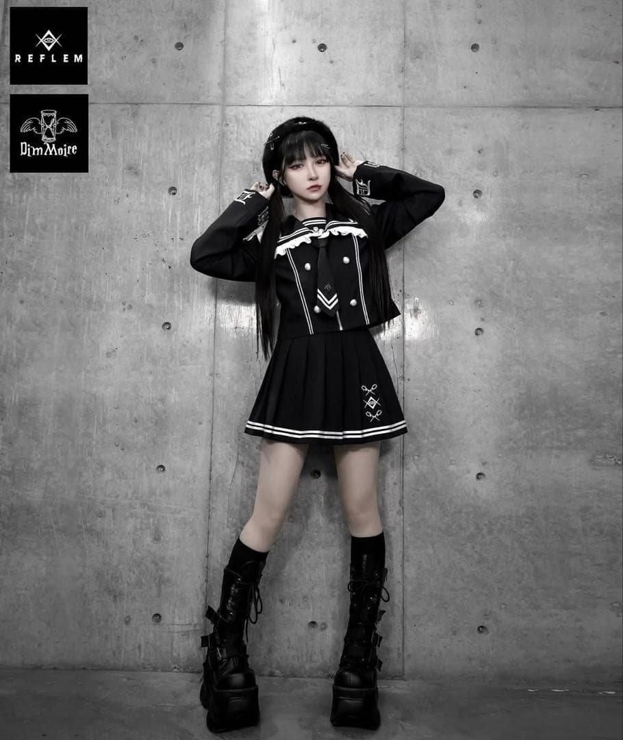 公*o様 Dimmoire ディムモアール ロゴ刺繍セーラーSETUP【Blac