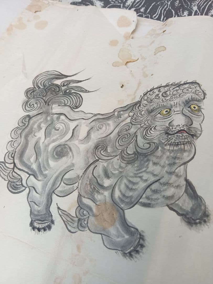 江戸時代後期〜明治時代中期頃１７枚旧家蔵出縦４０Ｘ横幅５０センチ時代絵図当時物