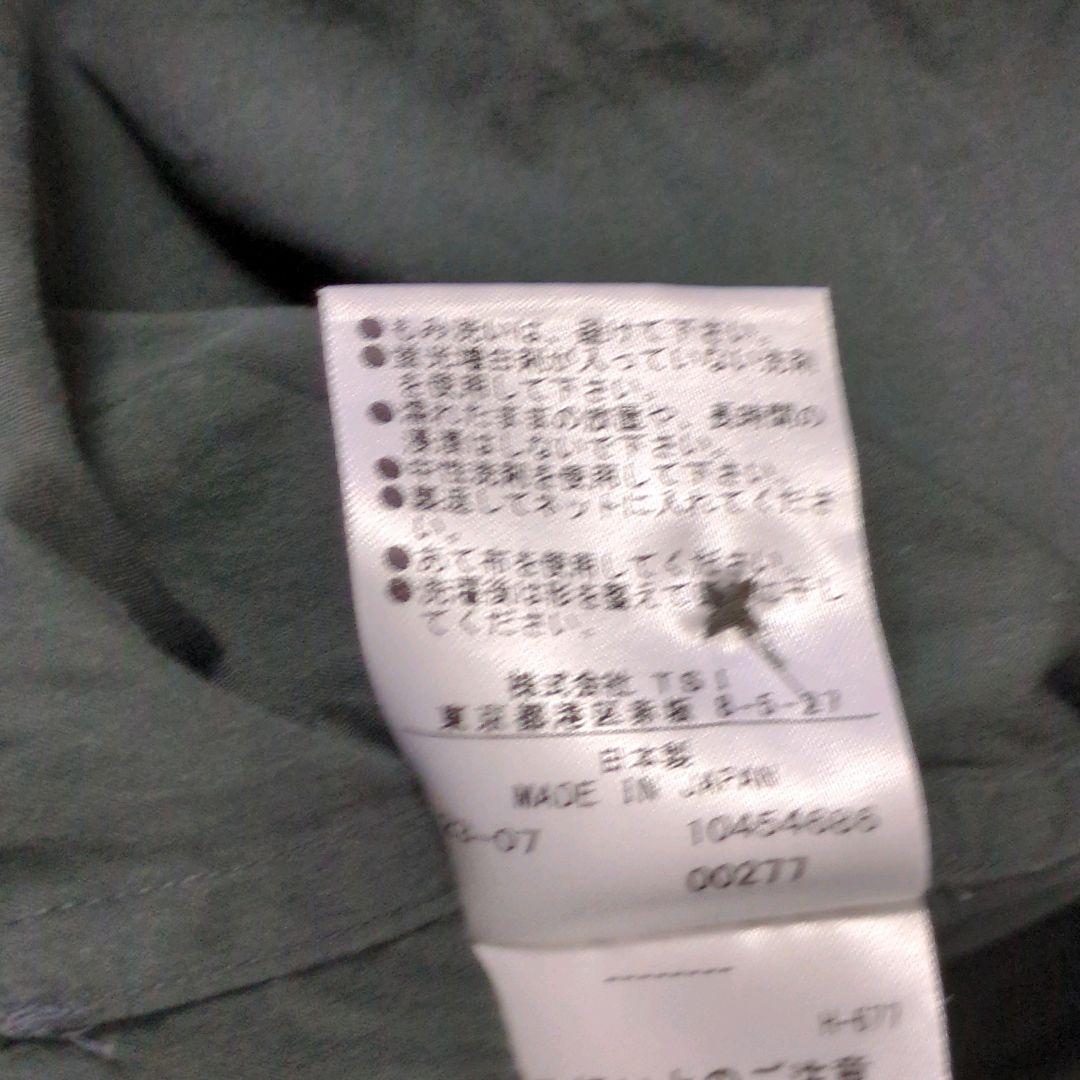 マーガレットハウエル　臼田あさ美着用　ボウタイ　シルク　ブラウス　モスグリーン