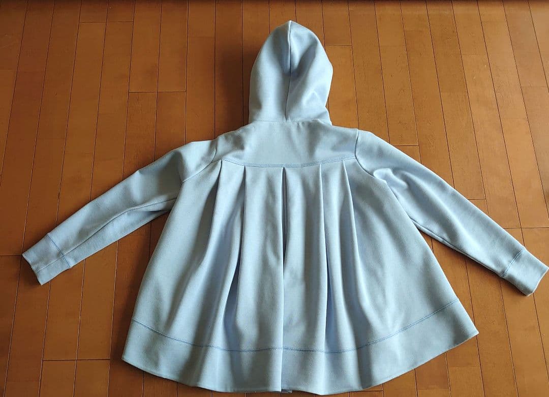 【yori 美品】フード付きライトブルーアウター