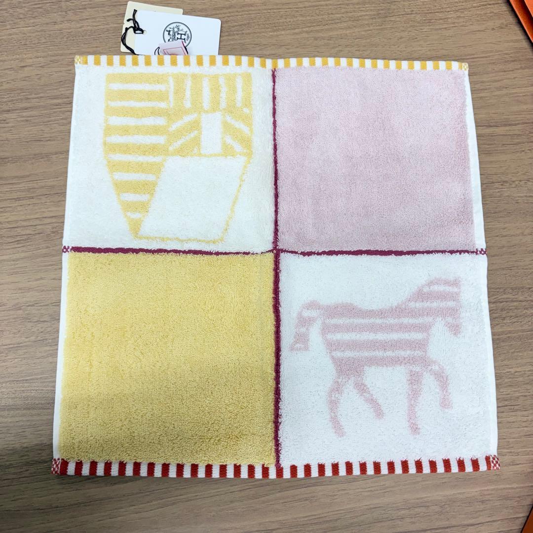 【新品】HERMES エルメス　ハンドタオル　ハンカチ