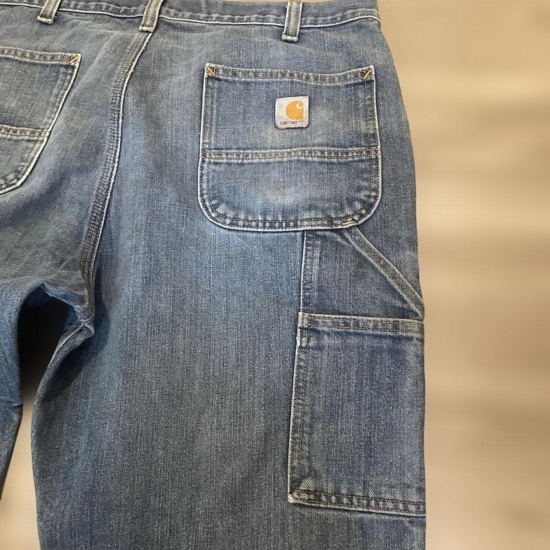 メキシコ製Carhartt デニムブルー ペインターパンツ 38X34