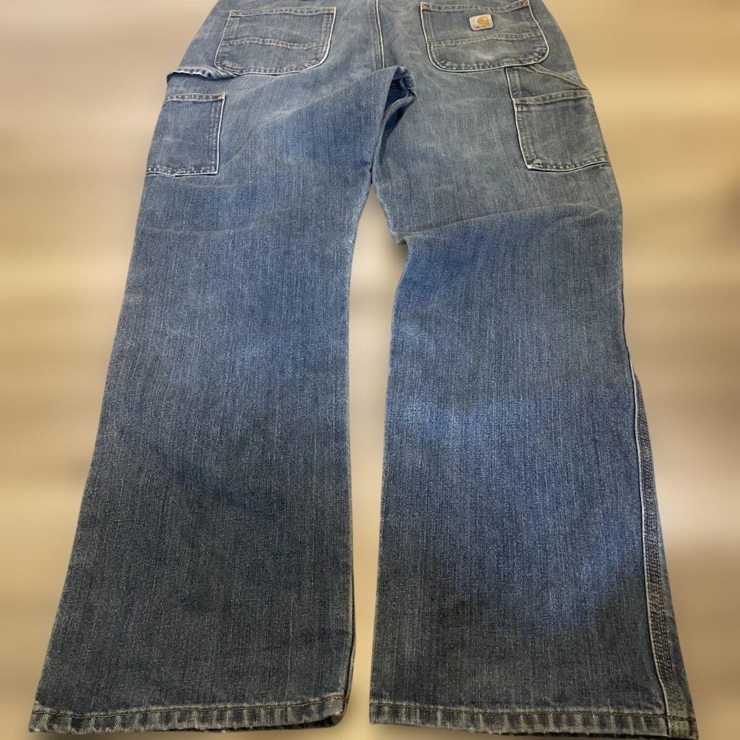 メキシコ製Carhartt デニムブルー ペインターパンツ 38X34