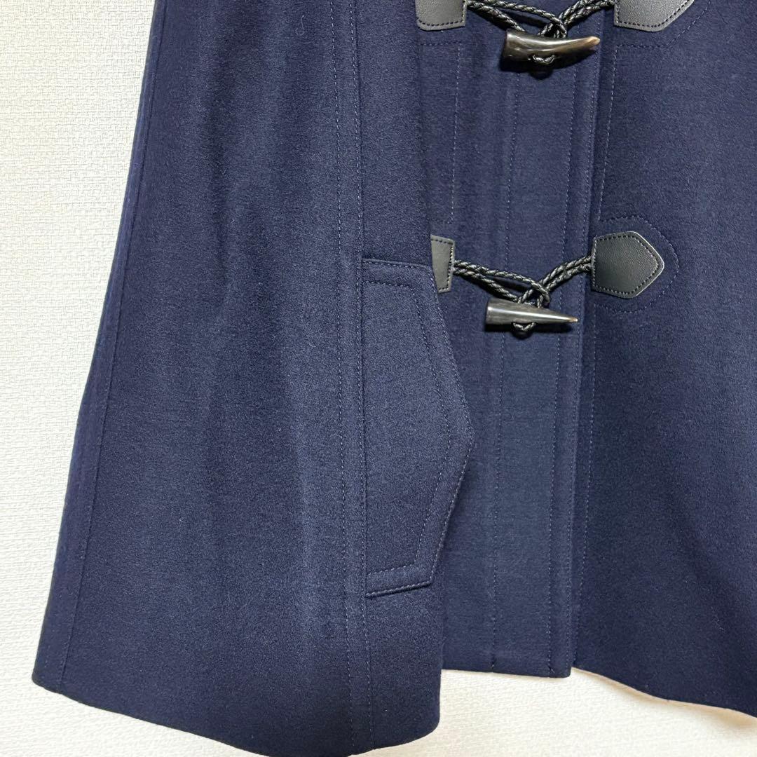 美品★レキップヨシエイナバ　ウールポンチョコートダッフルコートスタイル