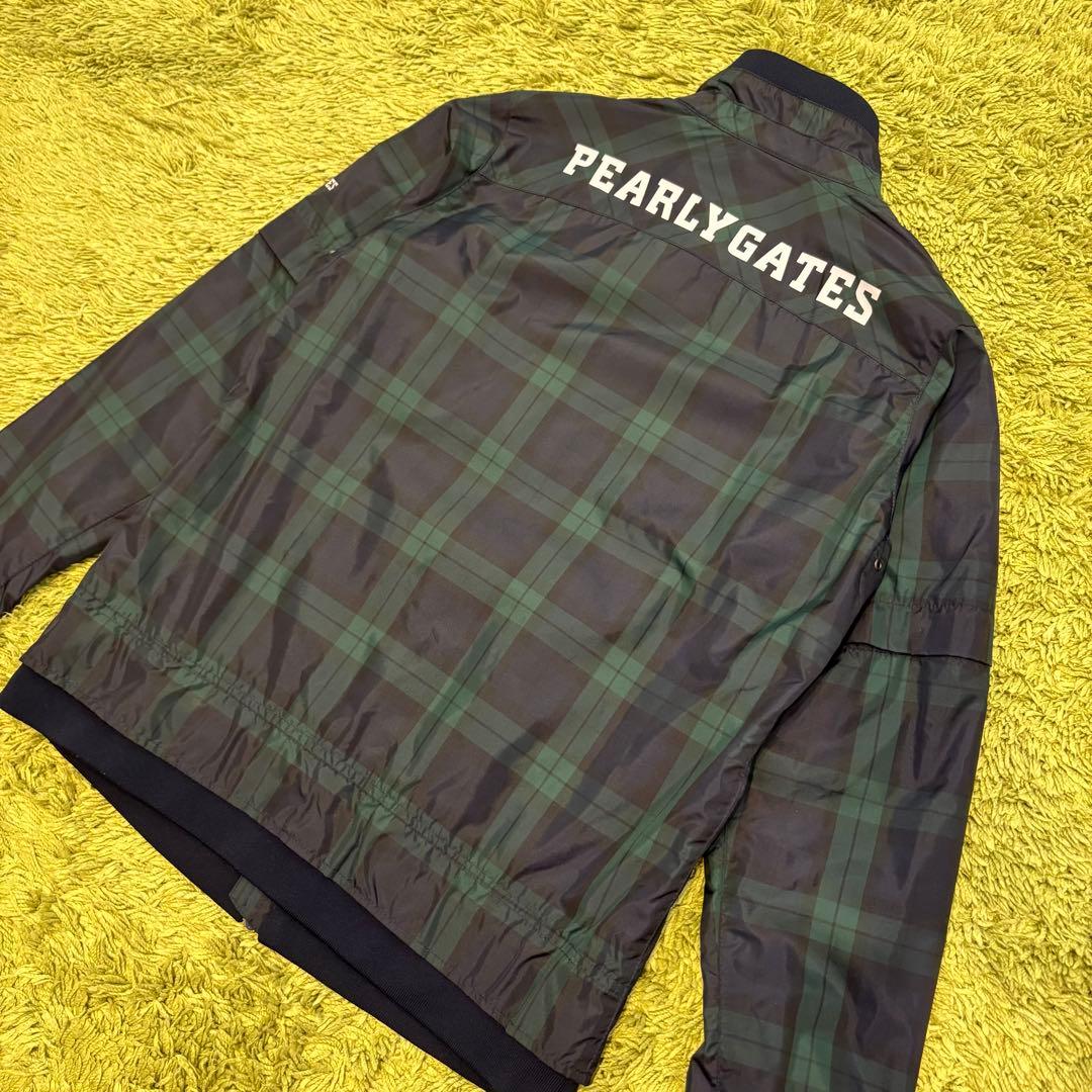 パーリーゲイツ PEARLYGATES ジップジャケット チェック グリーン M